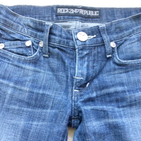 ROCK & REPUBLIC "Berlin" skinny leg dark wash jeans - Picture 15 of 15